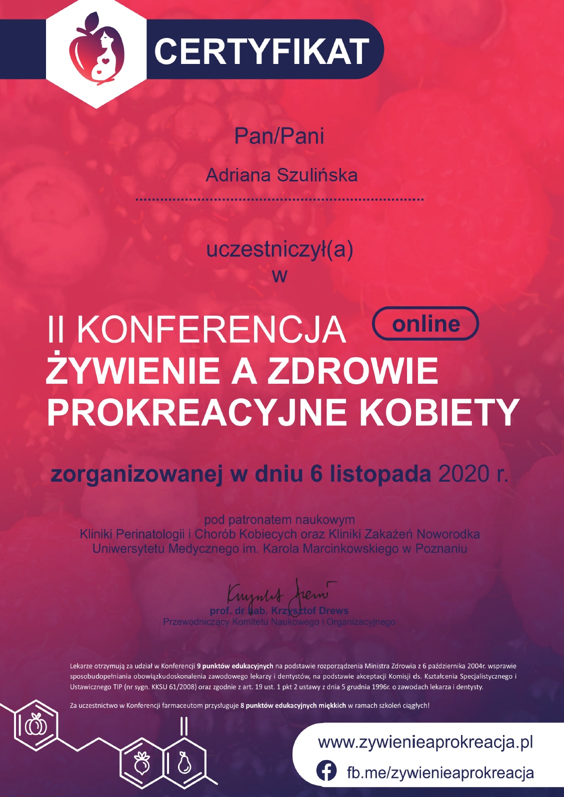 Certyfikat/dyplom
